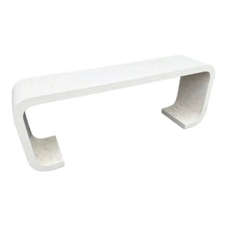 Postmodern Tessellated Stone Waterfall Console Table by Maitland Smith For Sale