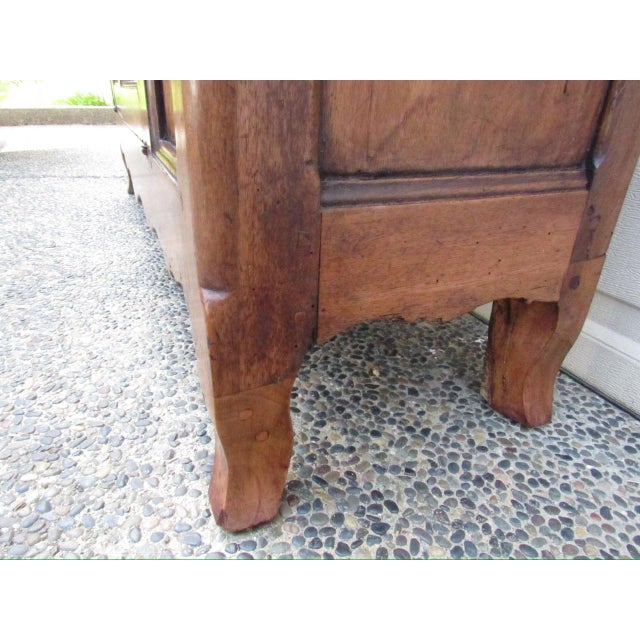 Antique French Walnut Narrow Buffet For Sale - Image 10 of 18