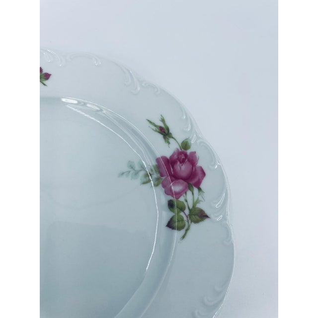 White Vintage Rose Monbijou Dessert Plate from Rosenthal, 1985 For Sale - Image 8 of 9