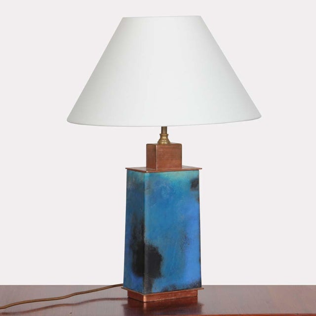 Metal Enamelled Metal Table Lamp, 1950s For Sale - Image 7 of 7