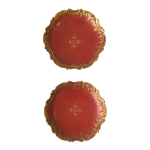 Antique French Porcelain Plates - A Pair