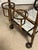 Vintage Hollywood Regency Neoclassical Gilt Rolling Iron Glass Bar Cart Trolley For Sale - Image 11 of 12