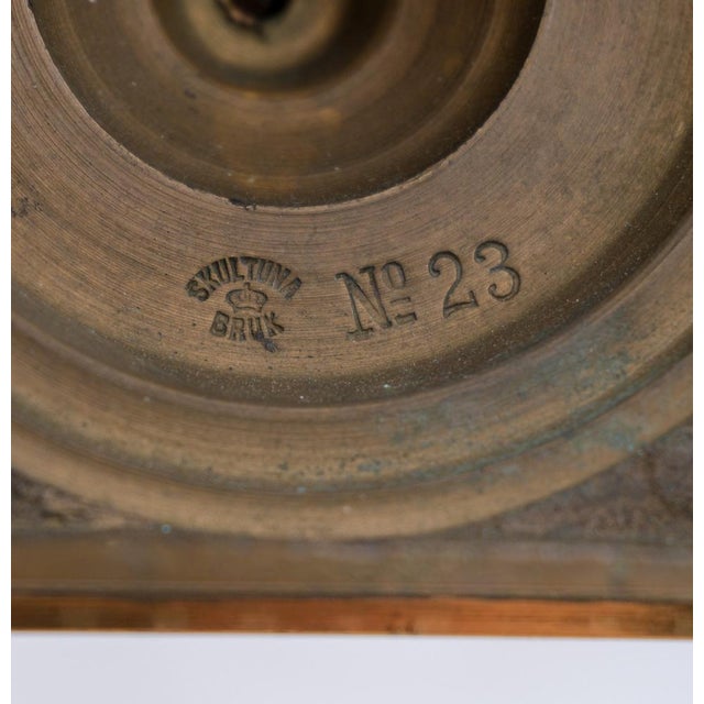 Antique Swedish Brass No. 23 Candlesticks from Skultuna Bruk, 1890s, Set of 2 For Sale - Image 9 of 14