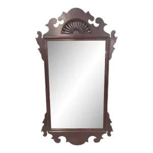 Vintage Mid 20th Century Mahogany Chippendale Style Mirror by Kaplan