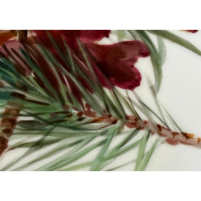 Large Porcelain Plate with Floral Motif from Meissen, 1890 For Sale - Image 9 of 10