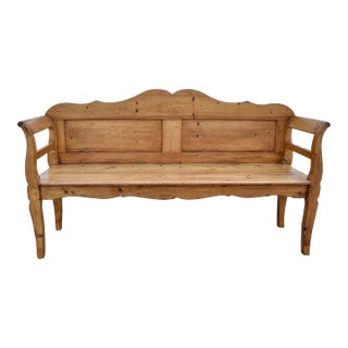 Pine Camel-Back Bench or Settle For Sale