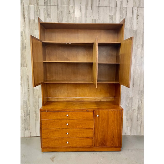 Drexel Declaration Walnut and Cane Cabinet For Sale In Dallas - Image 6 of 13
