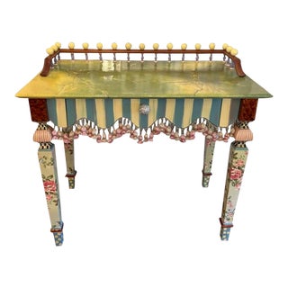 Vintage MacKenzie-Childs Marble Collection Writing Desk For Sale