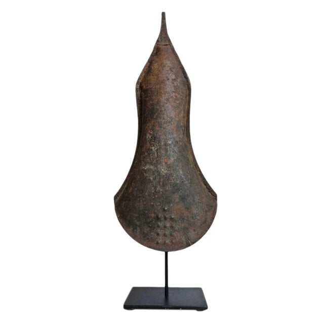 Antique Nigerian Tribal Iron Gong Bell Currency For Sale - Image 4 of 4