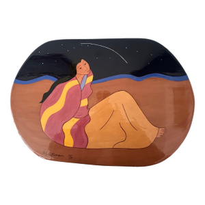 R C Gorman "Falling Star" Rare Ceramic Heavy Art Plate Numbered 25/100 Perfect Condition