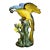 Large Hand-Painted Majolica Ceramic Macaw Sculpture For Sale