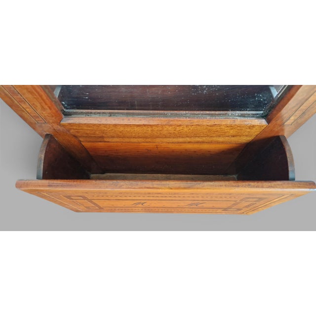 Antique Inlaid Wall Mirror with Case, 1890s For Sale - Image 17 of 18