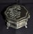 Silver Vintage Metal Trinket Box Lion Paw Feet Santa Sleigh Jewelry Box Velvet Lined For Sale - Image 8 of 15
