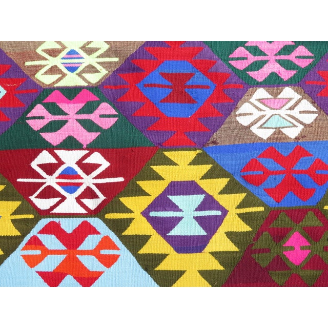 1970s Handmade Vintage Kilim Boho Rug For Sale - Image 9 of 13