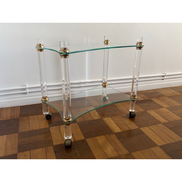 Acrylic and Glass Cocktail Trolley, 1970s For Sale - Image 6 of 6