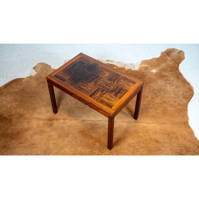 Brown Vintage Scandinavian Heggen Rosewood Side Table For Sale - Image 8 of 16