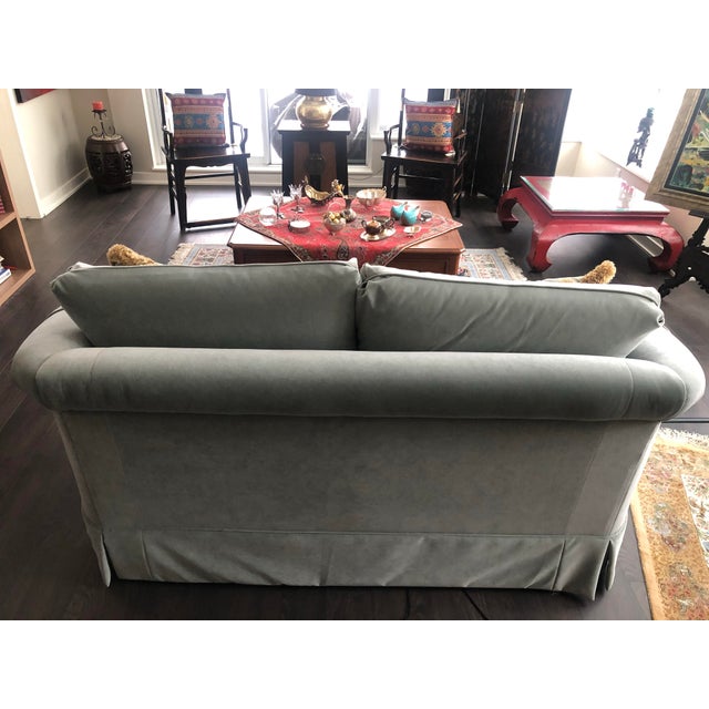 Textile Ethan Allen Paris Loveseat With Cushions For Sale - Image 7 of 9