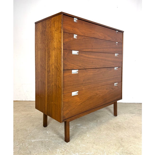1960s 1960s Mid Century Modern George Nelson Style Tall Dresser by Bassett For Sale - Image 5 of 12