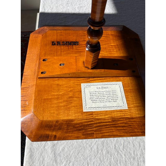 American 1990s Dr Dimes Dunlap Tiger Maple Candle Stand For Sale - Image 3 of 12