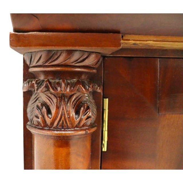 Classical American Empire Step Back Cupboard With Mullioned Doors C1840 For Sale - Image 11 of 16