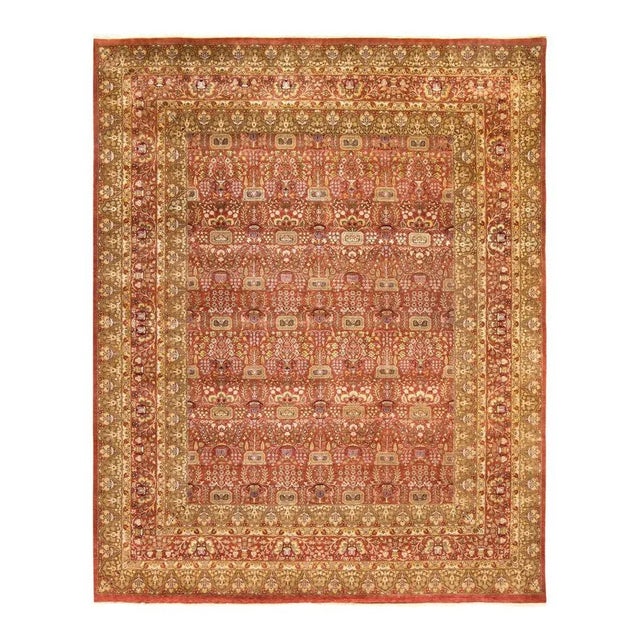 Mogul Collection Hand-Knotted Area Rug - Orange 8' 3" x 10' 4" For Sale - Image 9 of 9