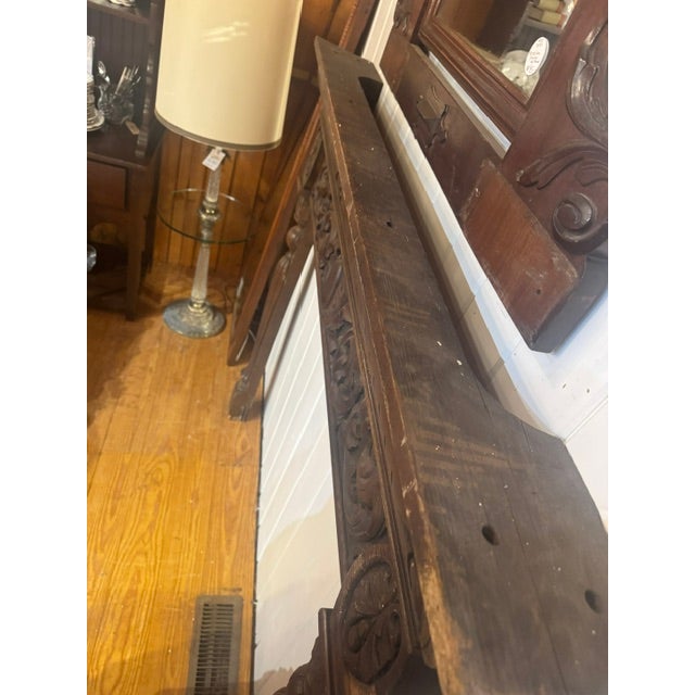 19th Century Oak Mantel With Ornate Carvings For Sale - Image 16 of 18