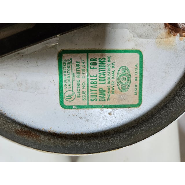 1960s Vintage 60s Tri Cone Metal Atomic Electric Light Sconces - a Pair For Sale - Image 5 of 7