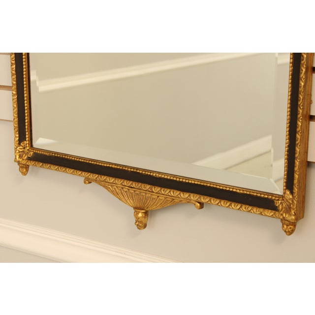 Friedman Brothers Friedman Brothers Neoclassical Black & Gold Mirror For Sale - Image 4 of 12
