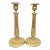 French Empire Gilt Bronze Ormulu Candlesticks - a Pair For Sale