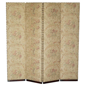Hardwood & Floral Upholstered Room Divider from George Smith Chelsea