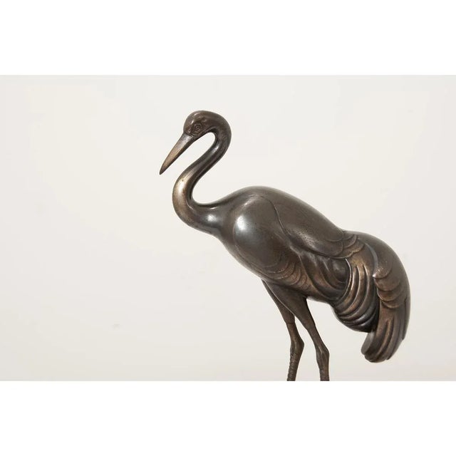 French Mid-Century Bronze Statue of a Stork For Sale - Image 4 of 8