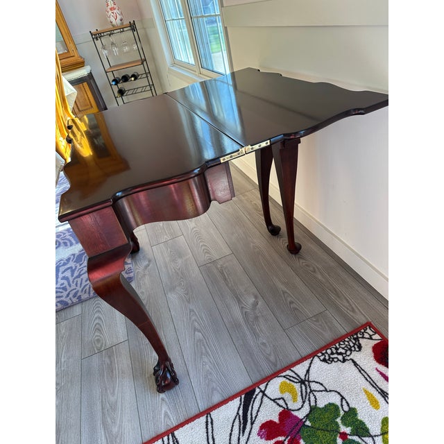 Mid 20th Century Mid 20th Century Kindel Flip Top Gaming Mahogany Table For Sale - Image 5 of 12