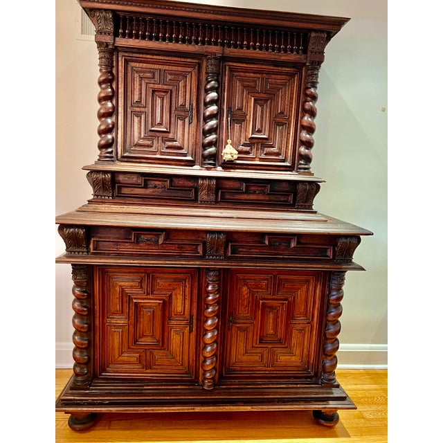 Wood Early 18th Century Early Carved Walnut Duex Corps Buffet For Sale - Image 7 of 8