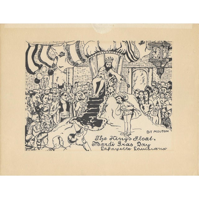 1970s Bit Mouton Louisiana Lithographs - Set of Four For Sale - Image 5 of 6