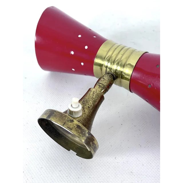 Stilnovo Mid-Century Italian Double Cone Wall Lamp from Stilnovo, 1950s For Sale - Image 4 of 12