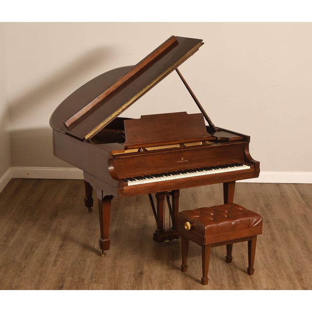 1929 Steinway & Sons Model M Vintage Walnut Grand Piano With Bench For Sale - Image 4 of 18
