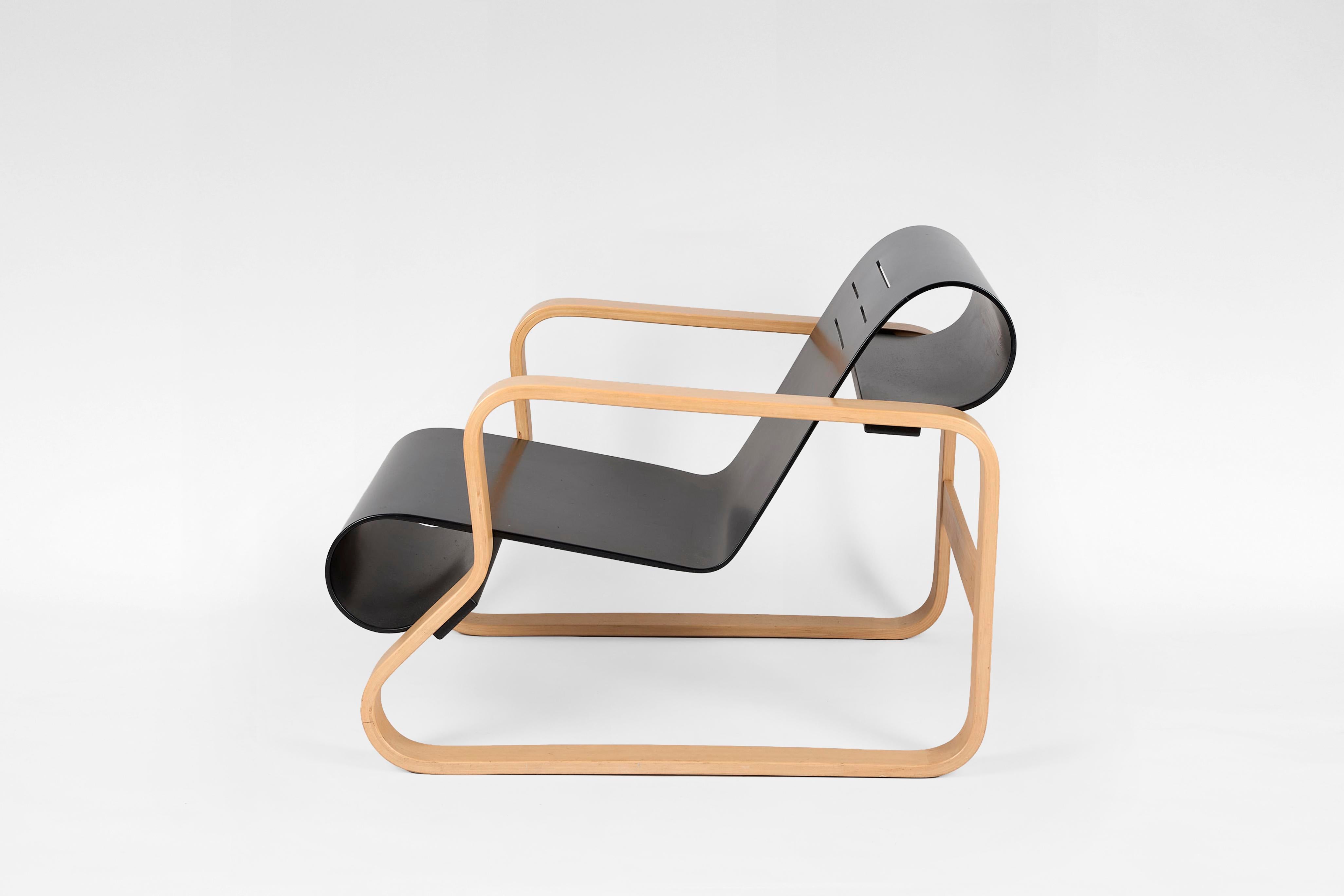 Vintage Plywood Model 41 Paimio Lounge Chair by Alvar Aalto for