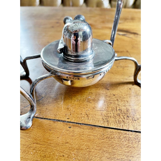 Antique Asprey & Co Silver Toast Rack With Oil Burner | Chairish
