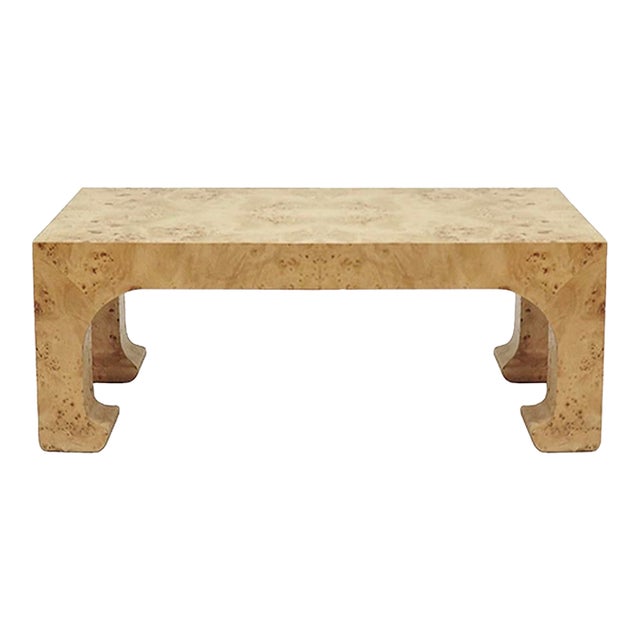 Burl Wood Coffee Table, Natural Finish. Chairish