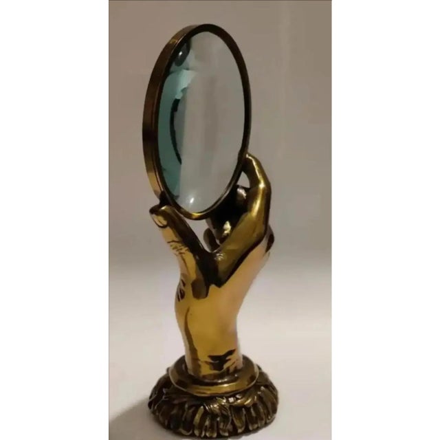 Maitland - Smith Maitland-Smith Figural Hand Shaped Desktop Magnifying Glass For Sale - Image 4 of 12