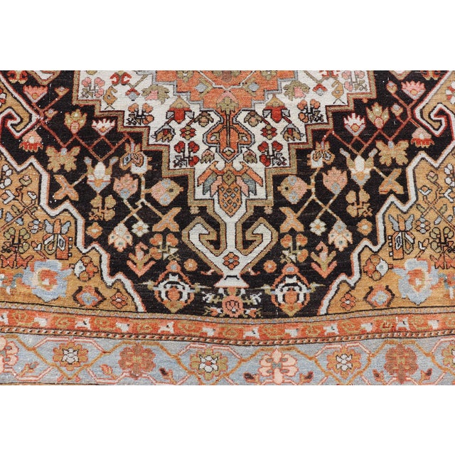 Early 20th Century Antique Persian Tribal Design Bakhtiari Rug in Multi Colors by Keivan Woven Arts For Sale - Image 5 of 14