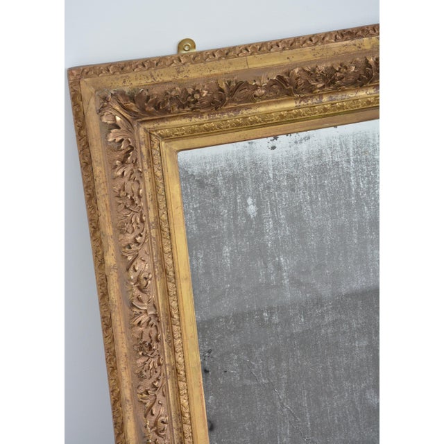 French Gilded Wall Mirror with Foxed Glass, 1870 For Sale - Image 9 of 18