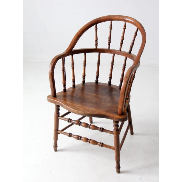 Antique Windsor Arm Chair For Sale - Image 10 of 11