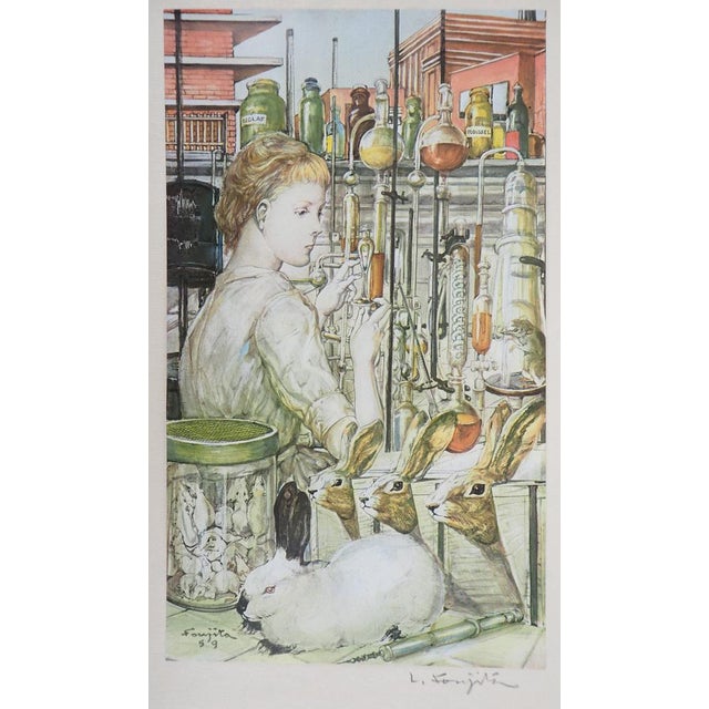 After Léonard Tsuguharu Foujita, The Laboratory Assistant, 1959, Photogravure For Sale - Image 10 of 10