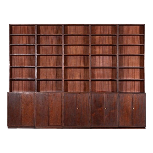 Mid-Century Modern Mahogany Sectional Bookcase, 1960s For Sale