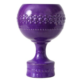 Modernist Purple Ceramic Vase from Modica, 1970s For Sale