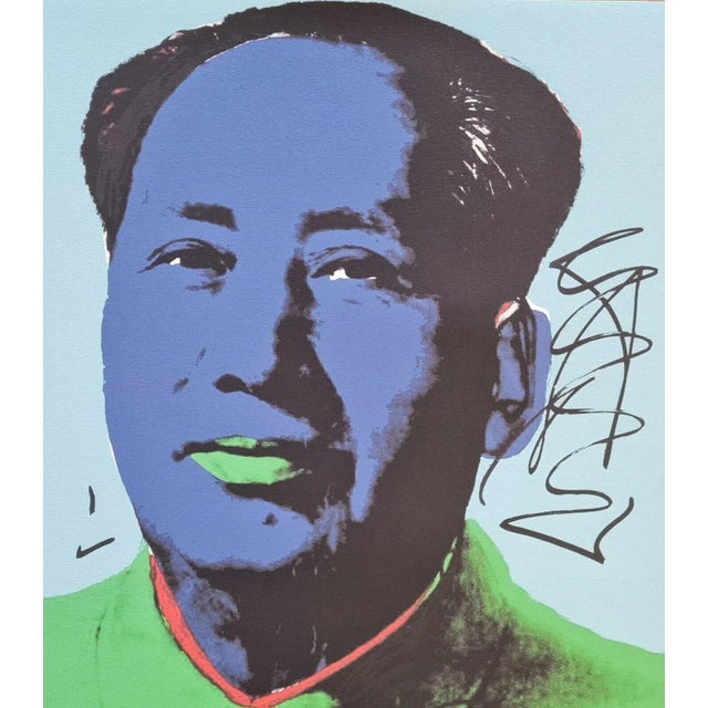 Mid-Century Modern 1980s Andy Warhol Mao Zedong Lithograph Pop Art Signed Print For Sale - Image 3 of 8