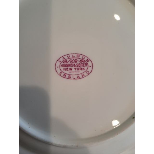 Set of 6 antique, fine bone china 7 inch plates made by Cauldon Ltd in England specicifically for then luxury Manhattan...
