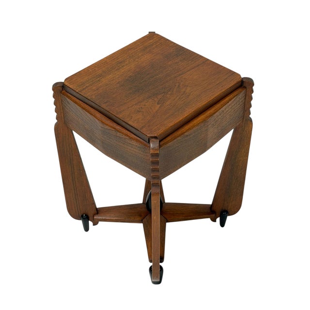 Art Deco Amsterdam School Side Table from Architect Christiaan Bartels, 1920s For Sale - Image 9 of 17