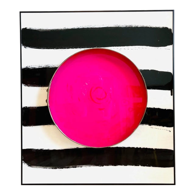 Pink Pop! Acrylic Painting on Board For Sale